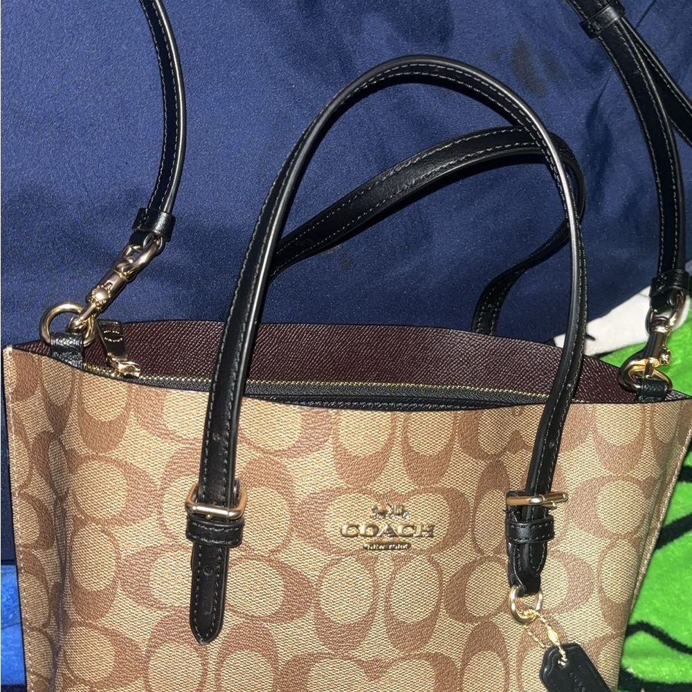 Coach Tan and Black Women's Bag